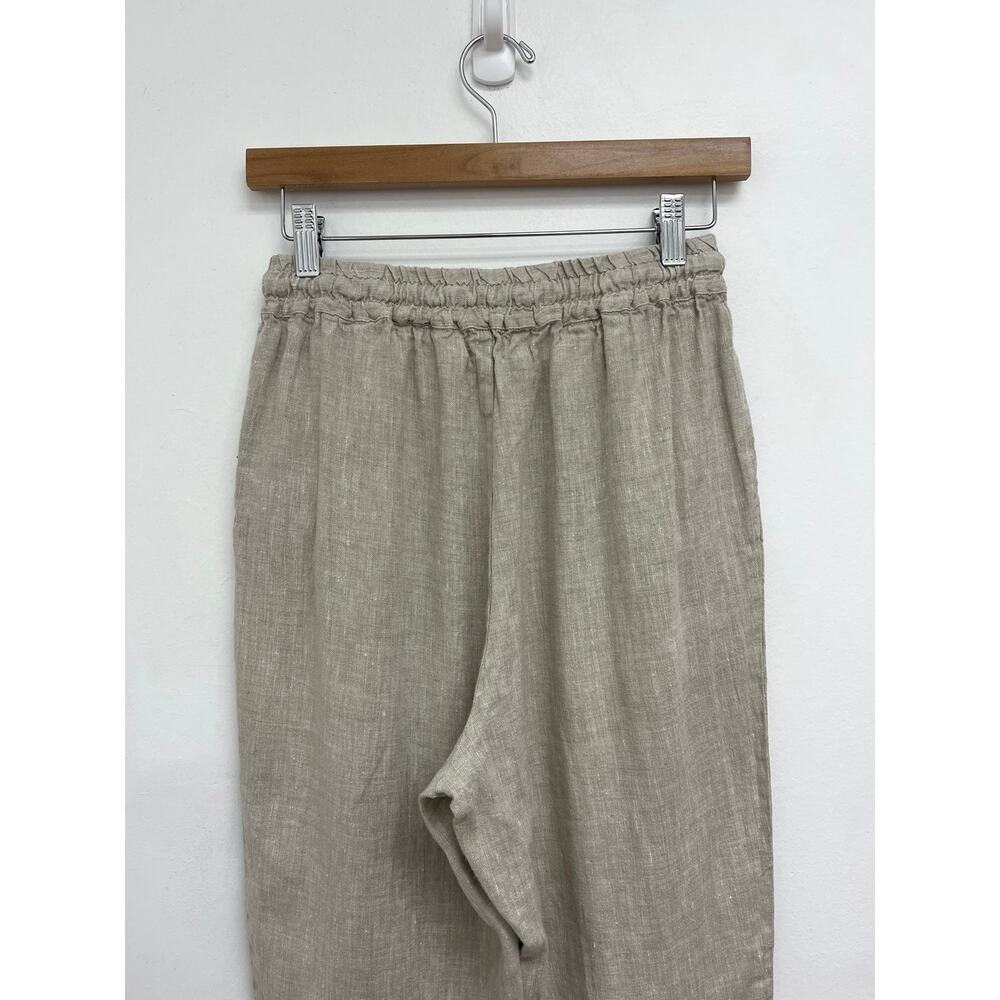 Magic Linen Pull On Drawstring Cropped Coastal Na… - image 6